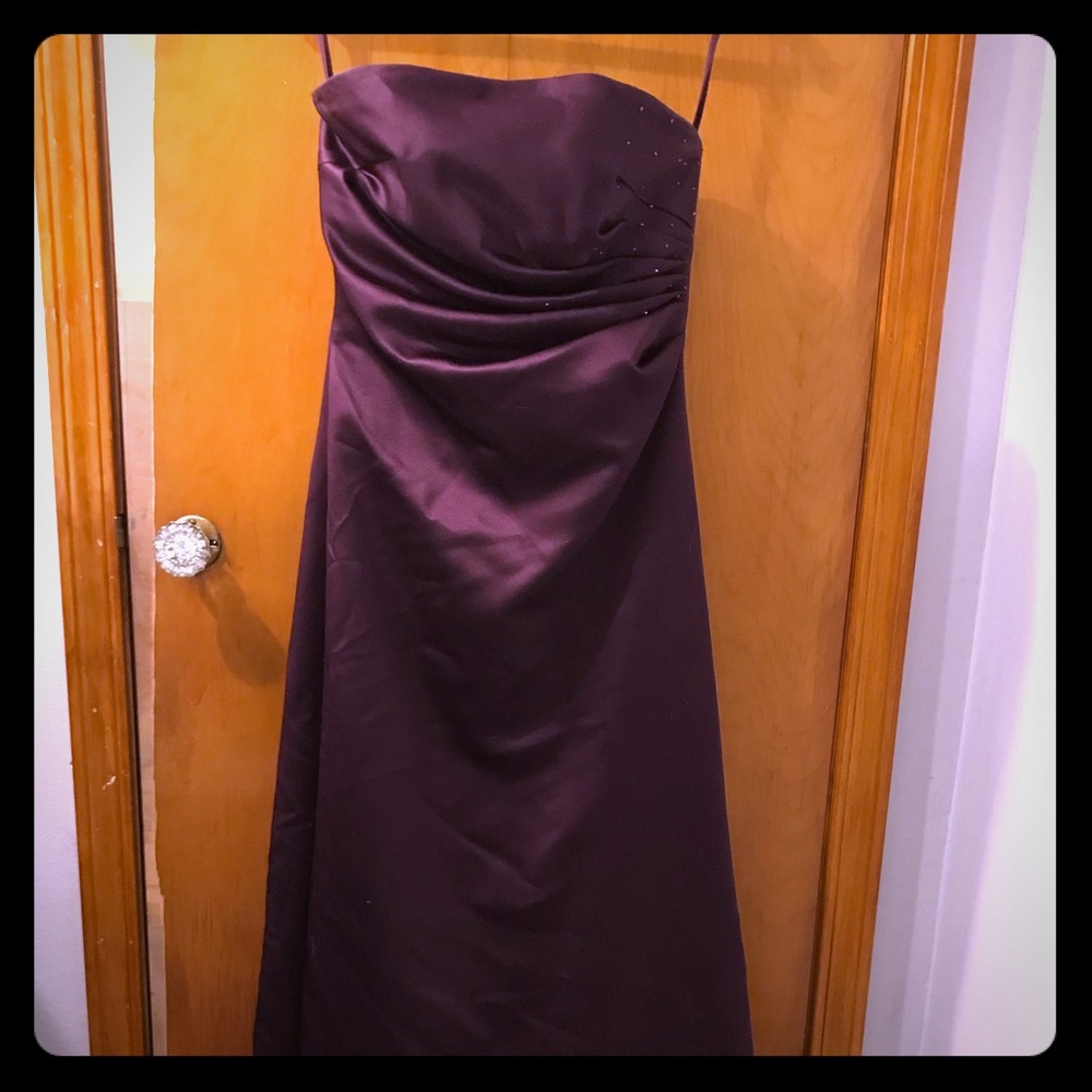 Strapless formal gown